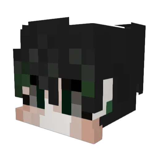 pak_jui Minecraft avatar head, 3D render