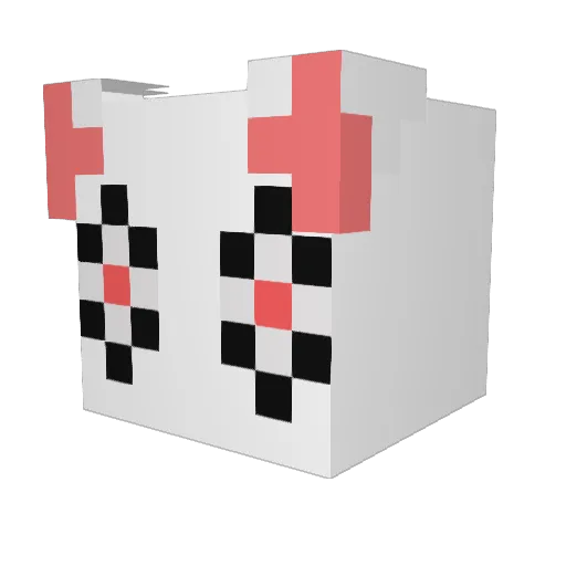 paka02 Minecraft avatar head, 3D render