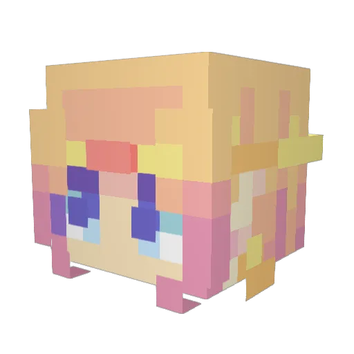 pakala Minecraft avatar head, 3D render