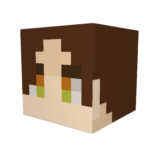 pakpuq Minecraft avatar head, 3D render