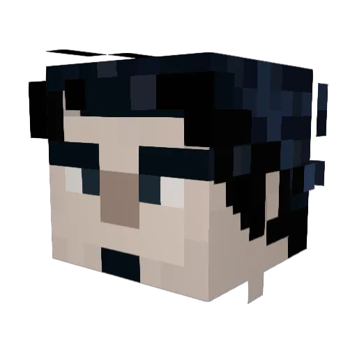 pakumen Minecraft avatar head, 3D render