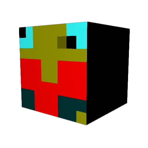 pal6 Minecraft avatar head, 3D render