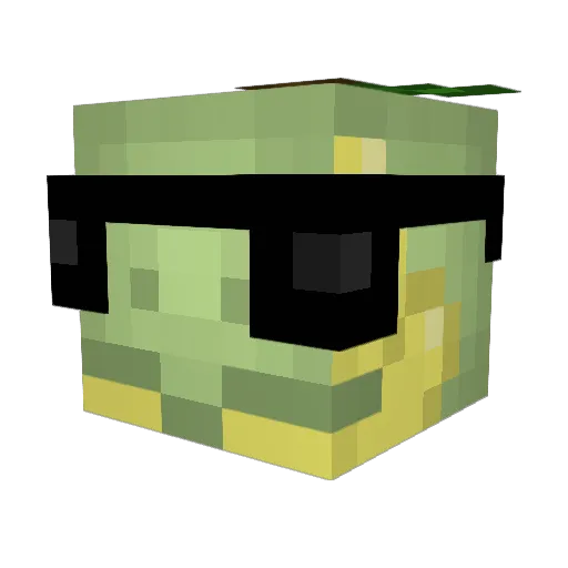 palandred Minecraft avatar head, 3D render
