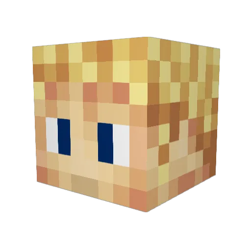 palapapop Minecraft avatar head, 3D render