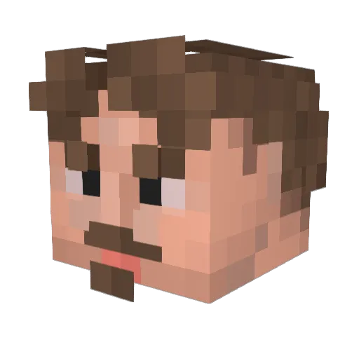 palbo Minecraft avatar head, 3D render