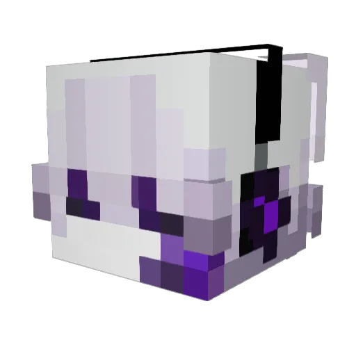 pale_4To_R Minecraft avatar head, 3D render