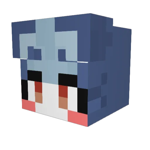 palebalesale Minecraft avatar head, 3D render