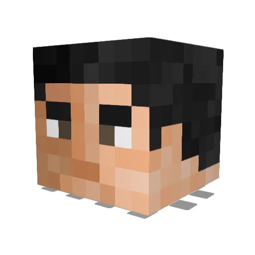 paledriverr Minecraft avatar head, 3D render