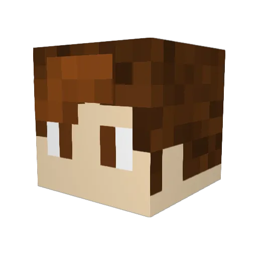 paleeuv Minecraft avatar head, 3D render