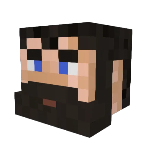pali334 Minecraft avatar head, 3D render
