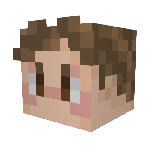 palinkabar Minecraft avatar head, 3D render