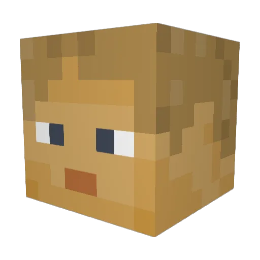 palladiumax Minecraft avatar head, 3D render