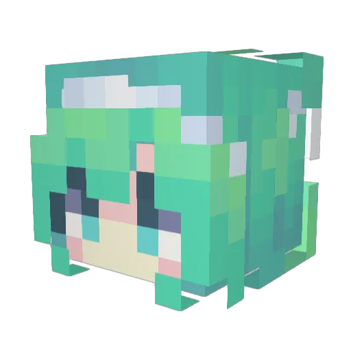 palllie Minecraft avatar head, 3D render