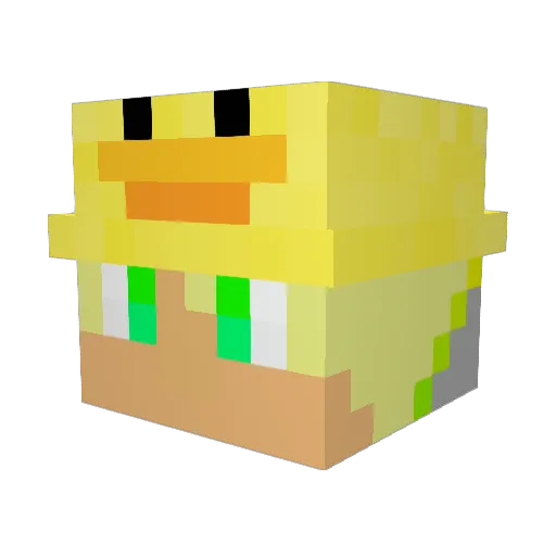 palm1ktv Minecraft avatar head, 3D render