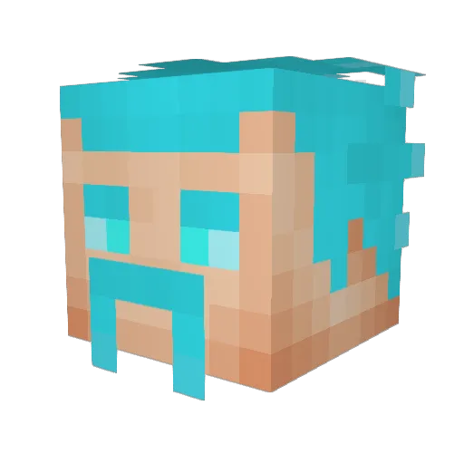 palmaxz Minecraft avatar head, 3D render