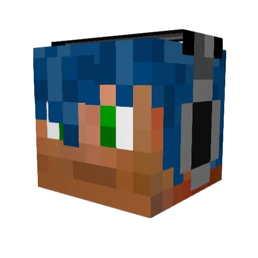 palmertom Minecraft avatar head, 3D render