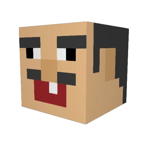 palmitomane Minecraft avatar head, 3D render