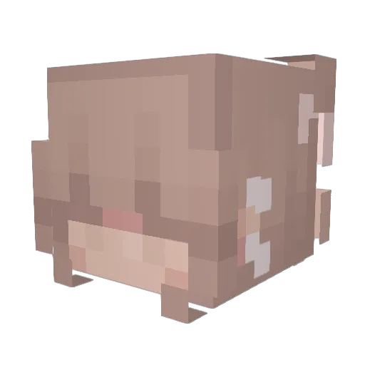 palmtree4 Minecraft avatar head, 3D render