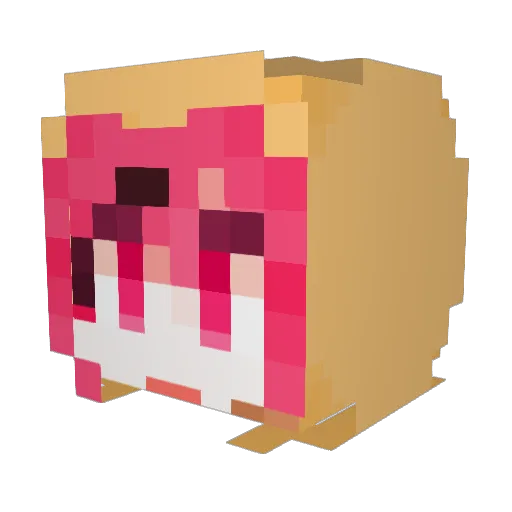 palrem Minecraft avatar head, 3D render