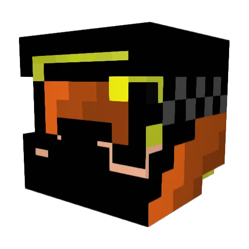palu_20 Minecraft avatar head, 3D render