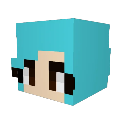pamda95 Minecraft avatar head, 3D render