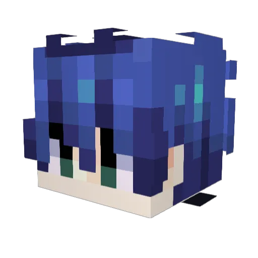 pamku Minecraft avatar head, 3D render