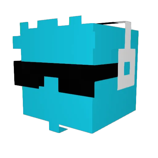 pamonon Minecraft avatar head, 3D render