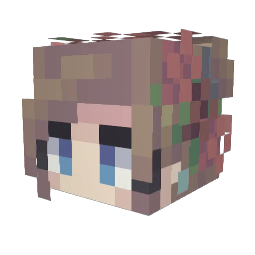 pamperyou Minecraft avatar head, 3D render
