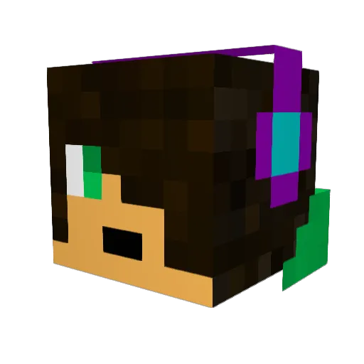 pampo11 Minecraft avatar head, 3D render