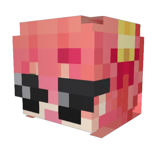 pan35p Minecraft avatar head, 3D render