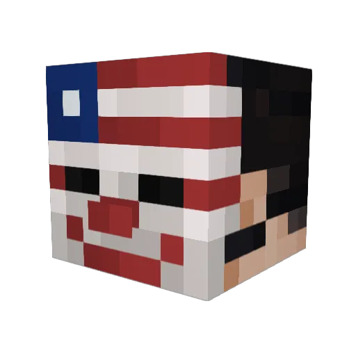 panchaaaa Minecraft avatar head, 3D render