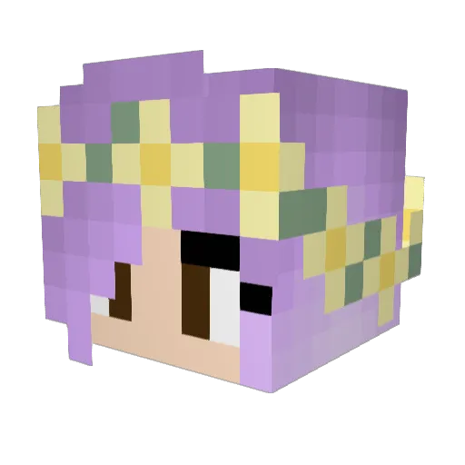 panda05 Minecraft avatar head, 3D render