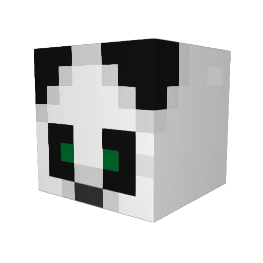 panda0princess Minecraft avatar head, 3D render