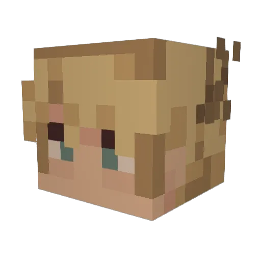 panda387 Minecraft avatar head, 3D render