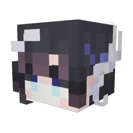 panda830 Minecraft avatar head, 3D render