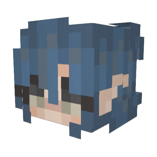 pandaFluffer Minecraft avatar head, 3D render