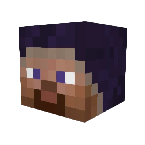 pandaWellington Minecraft avatar head, 3D render