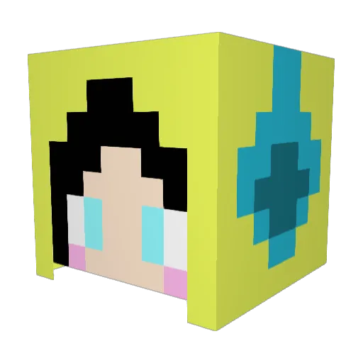 panda_777 Minecraft avatar head, 3D render