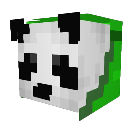 panda_XXR Minecraft avatar head, 3D render