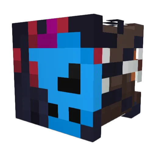 Minecraft-Avatar von panda_ash_: Kopf als 3D-Render