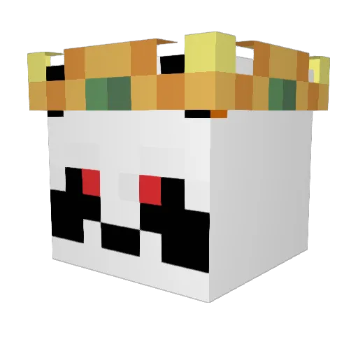 panda_knight_44 Minecraft avatar head, 3D render