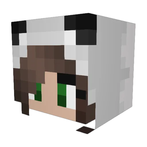 panda_love19 Minecraft avatar head, 3D render