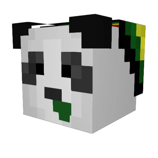 panda_man333 Minecraft avatar head, 3D render