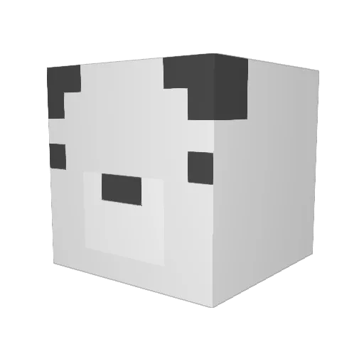 panda_man336 Minecraft avatar head, 3D render