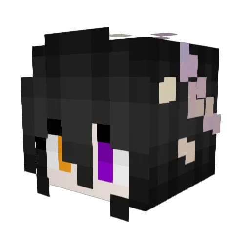 panda_panpan Minecraft avatar head, 3D render