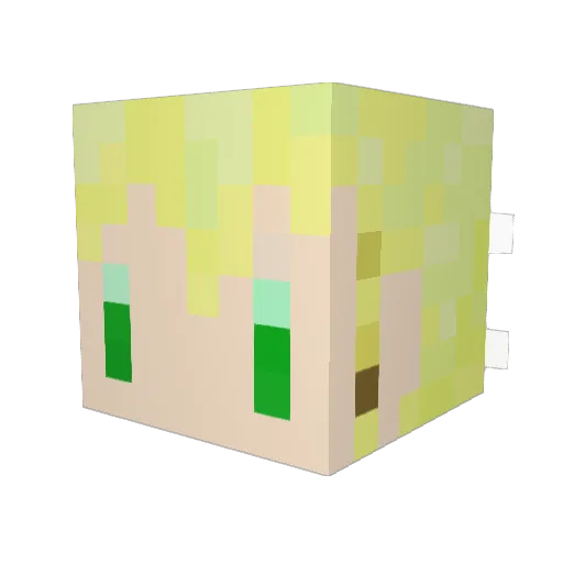 panda_star Minecraft avatar head, 3D render