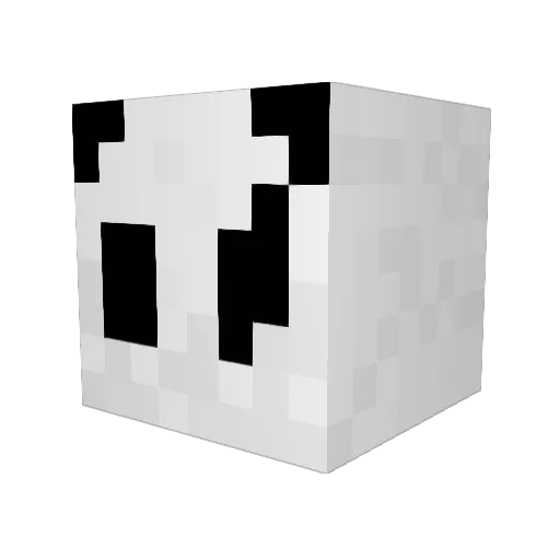 pandaais Minecraft avatar head, 3D render