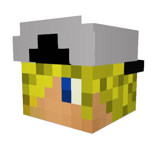 pandabobby Minecraft avatar head, 3D render