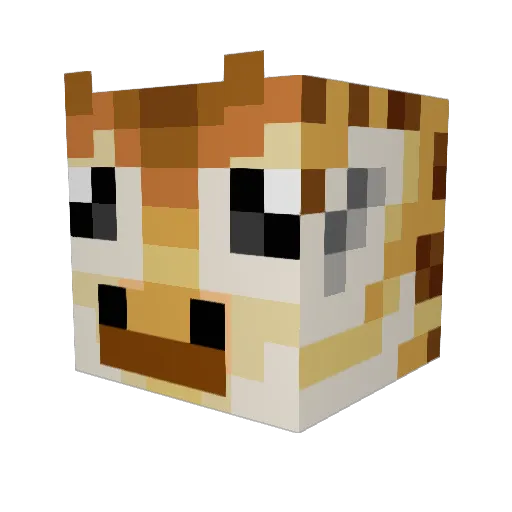 pandagiraffe13 Minecraft avatar head, 3D render
