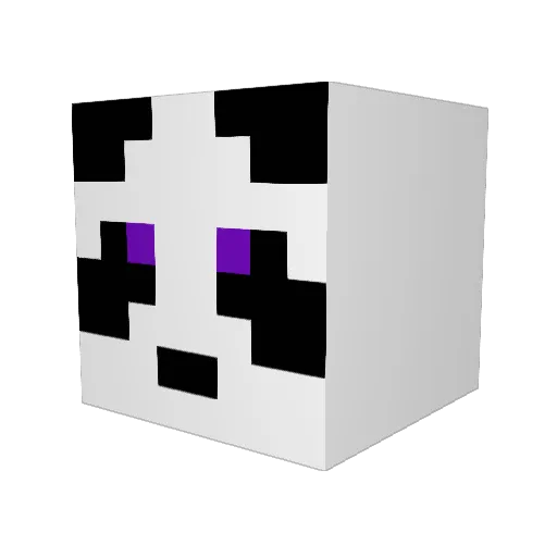 pandaho79 Minecraft avatar head, 3D render